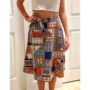 Vintage Underground Shirt Factory Wrap Skirt Size Medium Bohemian